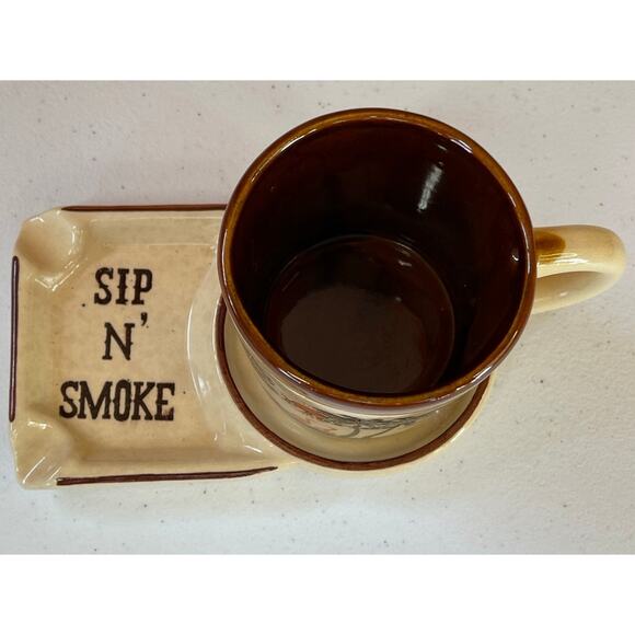 Old Novelty Florida Coffee Cup and Ashtray Set. Very Cool and Unusual - Picture 5 of 5